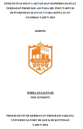 Efektivitas Pijat Laktasi Dan Kompres Hangat Terhadap Produksi ASI Pada Ibu Post Partum di Puskesmas Siantan Utara Kepulauan Anambas Tahun 2024