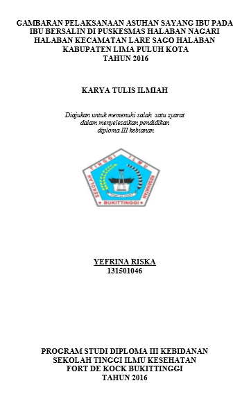 Gambaran Pelaksanaan Asuhan Sayang Ibu Pada Ibu Bersalin Di Puskesmas Pembantu Pauh Tinggi Jorong Kepalo Koto Nagari Halaban Kecamatan Lare Sango Halaban Kabupaten Lima Puluh Kota Tahun 2016