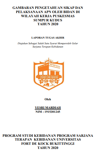 Gambaran pengetahuan sikap dan pelaksanaan APN oleh bidan Di Wilayah Kerja Puskesmas Sumpur Kudus Tahun 2020