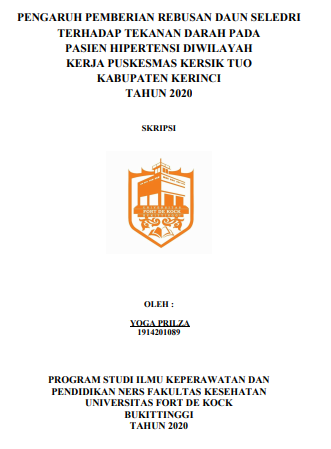 Pengaruh Pemberian Rebusan Daun Seledri Terhadap Tekanan Darah Pada Pasien Hipertensi Diwilayah Kerja Puskesmas Kersik Tuo Kabupaten Kerinci Tahun 2020