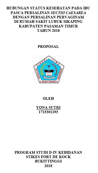 Gambaran Jenis Persalinan dengan Status Kesehatan Ibu Pasca Salin Di RSUD Lubuk Sikaping, Kabupaten Pasaman Timur Tahun 2018
