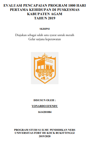 Evaluasi Pencapaian Program 1000 Hari Pertama Kehidupan (HPK) Di Puskesmas Kabupaten Agam Tahun 2020