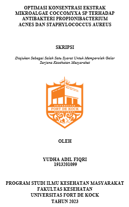 Optimasi Konsentrasi Ekstrak Mikroalgae Coccomyxa Sp Terhadap Antibakteri Propionibacterium Acnes Dan Staphylococcus Aureus