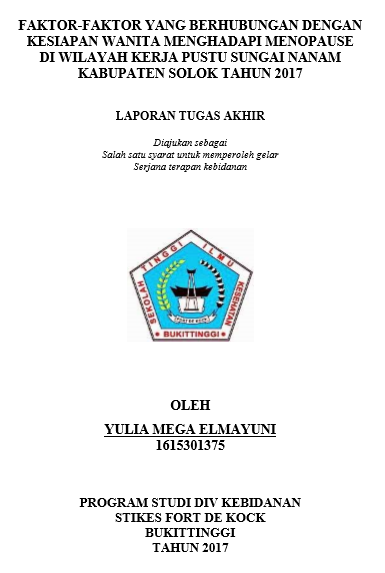 Factor-Faktor Yang Berhubungan Dengan Kesiapan Wanita Menghadapi Menopause Di Wilayah Kerja Pustu Sungai Nanam Tahun 2017