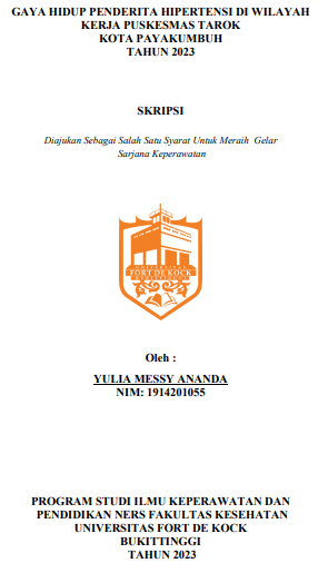 Gaya Hidup Penderita Hipertensi Di Wilayah Kerja Puskesmas Tarok Kota Payakumbuh Tahun 2023