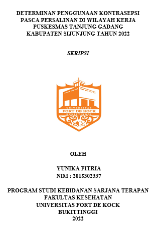 Determinan Penggunaan Kontrasepsi Pasca Persalinan Di Wilayah Kerja Puskesmas Tanjung Gadang Kabupaten Sijunjung Tahun 2022