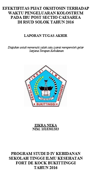 EfectivenessofOxytocinMassageTowardTheColostrumTimeReleaseto PostPartumSectioCaesariaBreastfeedingMotheratSolokGeneral Hospital2016