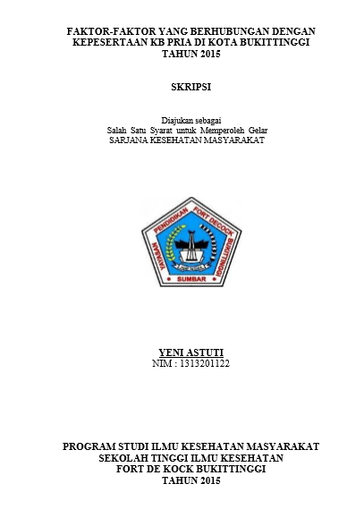 Cover Faktor-Faktor Yang Berhubungan Dengan Kepesertaan KB Pria Di Kota Bukittinggi Tahun 2015